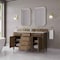 James Martin Vanities Brittany 60" Double Vanity, Pecan w/ 3 CM Lime Delight Silestone Top 655-V60D-PCN-3LDL - alternate 3