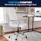 Flash Furniture Contemporary Chair White High Back Exec Chair, Fixed Arms, 18-1/4" to 22-1/4" Height GO-2286H-WH-GG - alternate 6
