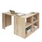 Homeroots Modern Geo Walnut L Shape Computer Table 475985 - alternate 1