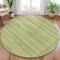 Homeroots 8' Sage And Ivory Round Striped Washable Indoor Outdoor Area Rug 631511 - alternate 3