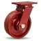 Hamilton ForgeMaster Swivel Caster, 8" x 2-1/2" Metal Wheel, 1" Straight Roller Bearing S-FM-8MH - alternate 1