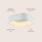 Jonathan Y Rafael 17.7 in. Integrated LED Metal Flush Mount Ceiling Light, White JYL7207A - alternate 2