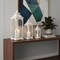 Homeroots Set of Three Clear And White Glass And Metal Floor Lantern Candle Holders, 3PK 719762 - alternate 2