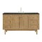 James Martin Vanities Laurent 60" Single Vanity, Light Natural Oak, w/ 3 CM Phantome Eclos Top 545-V60S-LNO-3PHT - alternate 1