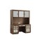 Homeroots 66" Gold Mirrored Computer Desk With Hutch With Three Cabinets Seven Drawers 348666 - alternate 4