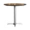 Flash Furniture Commercial All-Weather 31.25" Natural HPL Tabletop with Silver X Base ST-RD31-NAT-T2222S-GG - alternate 3