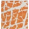 Homeroots 8' Runner Orange and White Abstract Washable Non Skid Indoor Outdoor Runner Rug 559281 - alternate 4