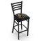 Holland Bar Stool Co 25" Blk Wrinkle Vegas Golden Knights Station Counter Stool, Ladder Back L00425LVGdKn - alternate 1