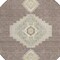 Homeroots 8' Taupe Gray And Ivory Round Oriental Washable Indoor Outdoor Area Rug 598450 - alternate 2