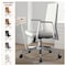 Leisuremod Aleen Office Chair in Upholstered Leather and Iron Frame with Swivel and Tilt, White AO19WL - alternate 4