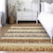 Homeroots 8' X 10' Brown Beige And Ivory Striped Washable Indoor Outdoor Area Rug 598367 - alternate 5