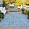 Homeroots 9' X 12' Denim Blue And Gray Abstract Washable Indoor Outdoor Area Rug 632123 - alternate 4