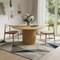 Homeroots 60" Brown Solid Wood Pedestal Base Round Top Dining Table 720981 - alternate 3