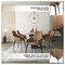 Leisuremod Sonnet Modern Dining Chair in Light Brown Fabric and Iron Legs SC51LBR - alternate 3