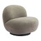 Homeroots 30" Khaki And Black Faux Shearling And Upholstered Slipper Chair 556452 - alternate 1