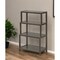 Homeroots 37" Espresso Solid Wood Four Tier Step Bookcase 380030 - alternate 2
