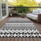 Homeroots 8' X 10' Black Gray And Ivory Quatrefoil Washable Indoor Outdoor Area Rug 583201 - alternate 4