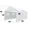 King Canopy 10ftx20ft Canopy Enclosure Sidewall Kit, Fits 10ft 8in by 20ft frames, White,  SWK1020WW-2 - alternate 3