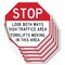 Signmission Stop Look Both Ways High Traffic Ar, 4 inch X 4 inch, Vinyl Decal, 5PK OC-D-5PACK-4-260 - alternate 1
