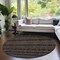 Homeroots 8' Chocolate And Brown Round Southwestern Washable Indoor Outdoor Area Rug 587526 - alternate 2