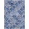 Homeroots 5' X 8' Denim Blue And Gray Abstract Washable Indoor Outdoor Area Rug 577662 - alternate 4