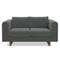 Homeroots 61" Dark Gray Fabric Sofa 641133 - alternate 1