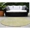 Homeroots 8' Round Gold Round Abstract Washable Non Skid Indoor Outdoor Area Rug 564256 - alternate 1