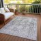 Homeroots 10' X 14' Charcoal Oriental Washable Indoor Outdoor Area Rug 607595 - alternate 3