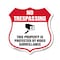 Signmission No Trespassing Shield Sign This Property, 12 Inch X 12 Inch, Aluminum Metal Sign SHI-A-12-424 - alternate 1