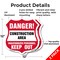 Signmission Construction Area Shield Sign Danger! Un, 12 inch X 12 inch, Aluminum Metal Sign, 2PK SHI-A-2PACK-12-373 - alternate 2