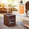 Dr Infrared Heater Walnut Advanced Dual Heating System with Humidifier and Oscillation Fan and Remote Control DR-998W - alternate 2