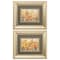 Homeroots Set Of Two Pretty Summer Flowers Gold Framed Wall Art, 2PK 365132 - alternate 1