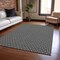 Homeroots 8' X 10' Black And Gray Floral Washable Indoor Outdoor Area Rug 610639 - alternate 3