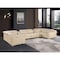 Homeroots Beige Italian Leather Power Reclining U Shaped Eight Piece Corner Sectional With Console 632568 - alternate 4