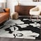 Homeroots 10' X 14' Black Gray And Silver Floral Washable Indoor Outdoor Area Rug 589529 - alternate 2
