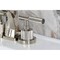Kingston Brass Widespread Bathroom Faucet with Knurled Handle and Brass Pop-Up, Polished Nickel KS4946KNL - alternate 2