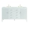 James Martin Vanities Myrrin 60'' D Vanity, Bright White w/ Ethereal Noctis Silestone Top w/FreePower Wireless Charger 485-V60D-BW-FENC - alternate 1