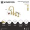 Kingston Brass Bridge Kitchen Faucet with Brass Sprayer, Polished Brass KS8262CKLBS - alternate 2