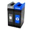 Commercial Zone Products Avante Series Dual Stream Black Trash/Recycling 30 Gallon Narrow Containers w/ Open Top 787205MSA - alternate 1