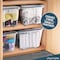 Lifemaster Stackable Storage Box Set, 19 Qt, Nestable, Wheels, Pull-Out Base, Clear, 6PK LIFCTN32 - alternate 3