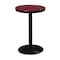 Leisure Craft 24" Round Perforated Pedestal Table, Portable, 40"H, Burgundy 24TAB40-BURGUNDY - alternate 1