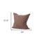 Homeroots 22" Brown Linen Throw Pillow Cover with Texture 608212 - alternate 2