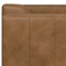 Homeroots 116" Brown Leather Wood Sofa With Ottoman 641054 - alternate 3