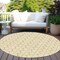 Homeroots 8' Gold And Beige Round Ogee Washable Indoor Outdoor Area Rug 601568 - alternate 2