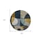 Homeroots 8' Blue Gold And Gray Round Abstract Washable Indoor Outdoor Area Rug 604490 - alternate 4
