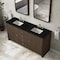 James Martin Vanities Gracyn 72" Double Vanity, Sable, w/ 3 CM Phantome Eclos Widespread Top D125-V72-SBL-WPHT - alternate 2