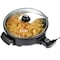 Brentwood Industries 12 inch Round Non-Stick Electric Skillet with Vented Glass Lid in Black SK-67BK - alternate 6