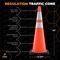 Xpose Safety Traffic Safety Cone, 36 in, PVC, Dual 6 in & 4 in Reflective Collar, DOT Approved, Orange, 48 pk OTC36-64-48-X - alternate 4