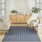 Homeroots 6' X 9' Blue And Ivory Geometric Indoor Outdoor Area Rug 554833 - alternate 3