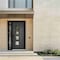 Vdomdoors Aluminum Door Cynex 6106 Dark Stone Entry Steel Metal Modern Painted W36+14xH80 Right Inswing CYNEX6106EXD-DARK-W36+14xH80-RH-I - alternate 2